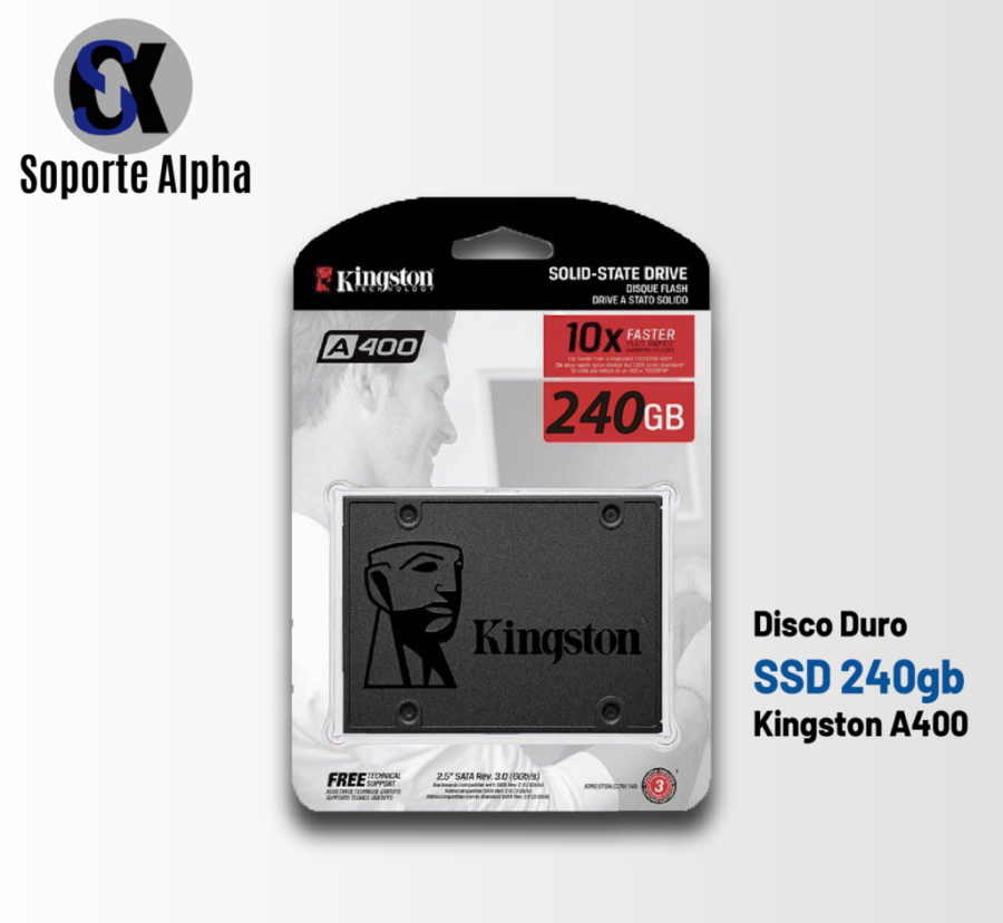 Regularmente Rey Lear pronunciación Disco Duro SSD Kingston 240GB A400 2,5" | Tienda Soporte Alpha